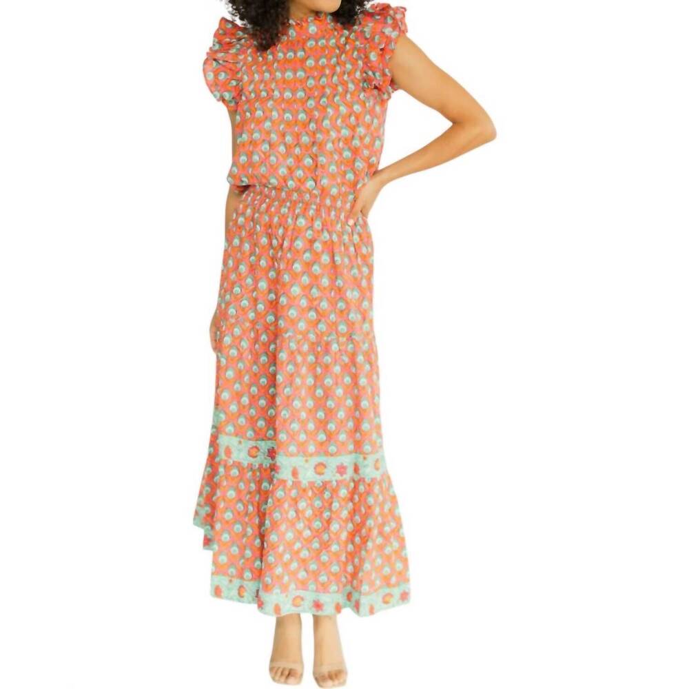 NEW VICTORIA DUNN jasmine ruffle sleeve blouse in golden poppy - Picture 3 of 3
